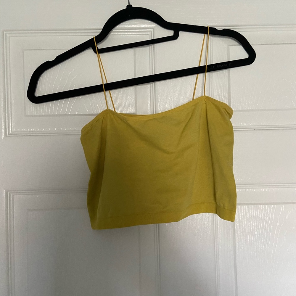 Yellow crop top